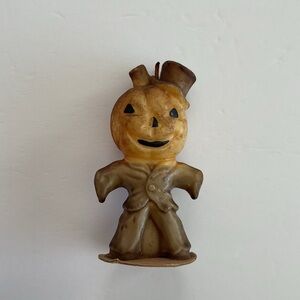 Vintage Gurley Scarecrow Pumpkin Candle